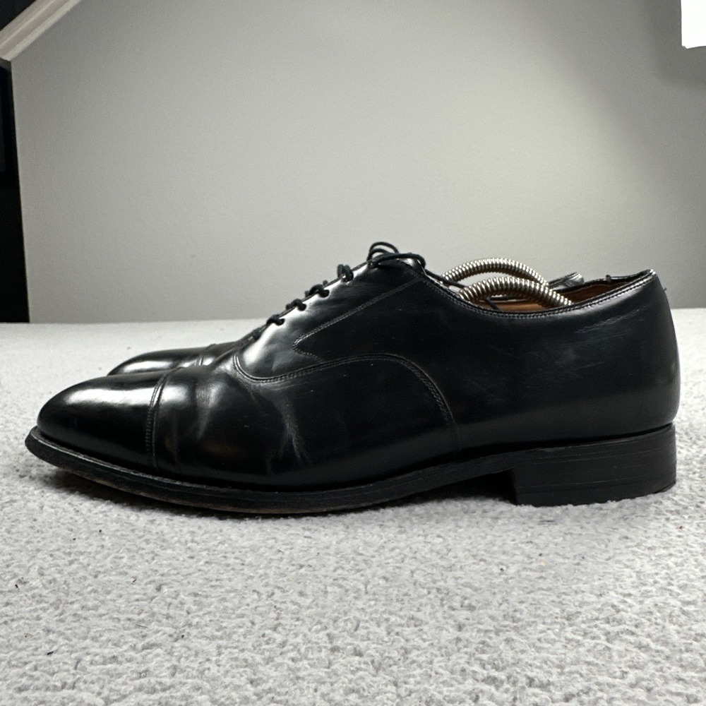 Johnston & Murphy Optima Men Cap Toe Oxford Dress Shoes Men 11D Black USA Made